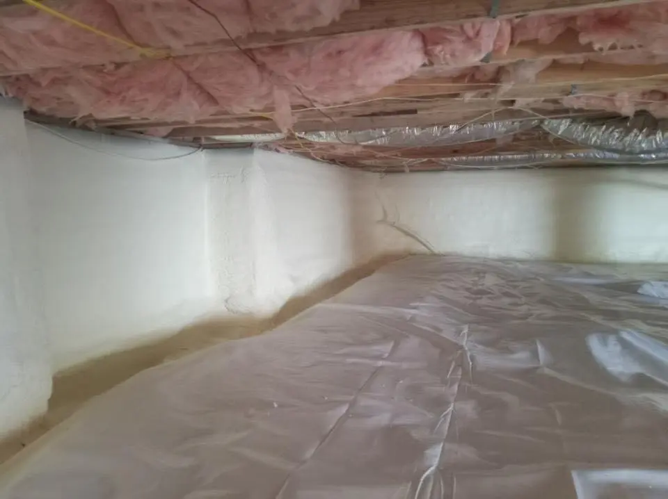 Crawl space encapsulation with closed-cell spray foam for Roof Waterproofing in Boerne